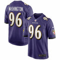 Men s Nike Broderick Washington Purple Baltimore Ravens Game Player Jersey