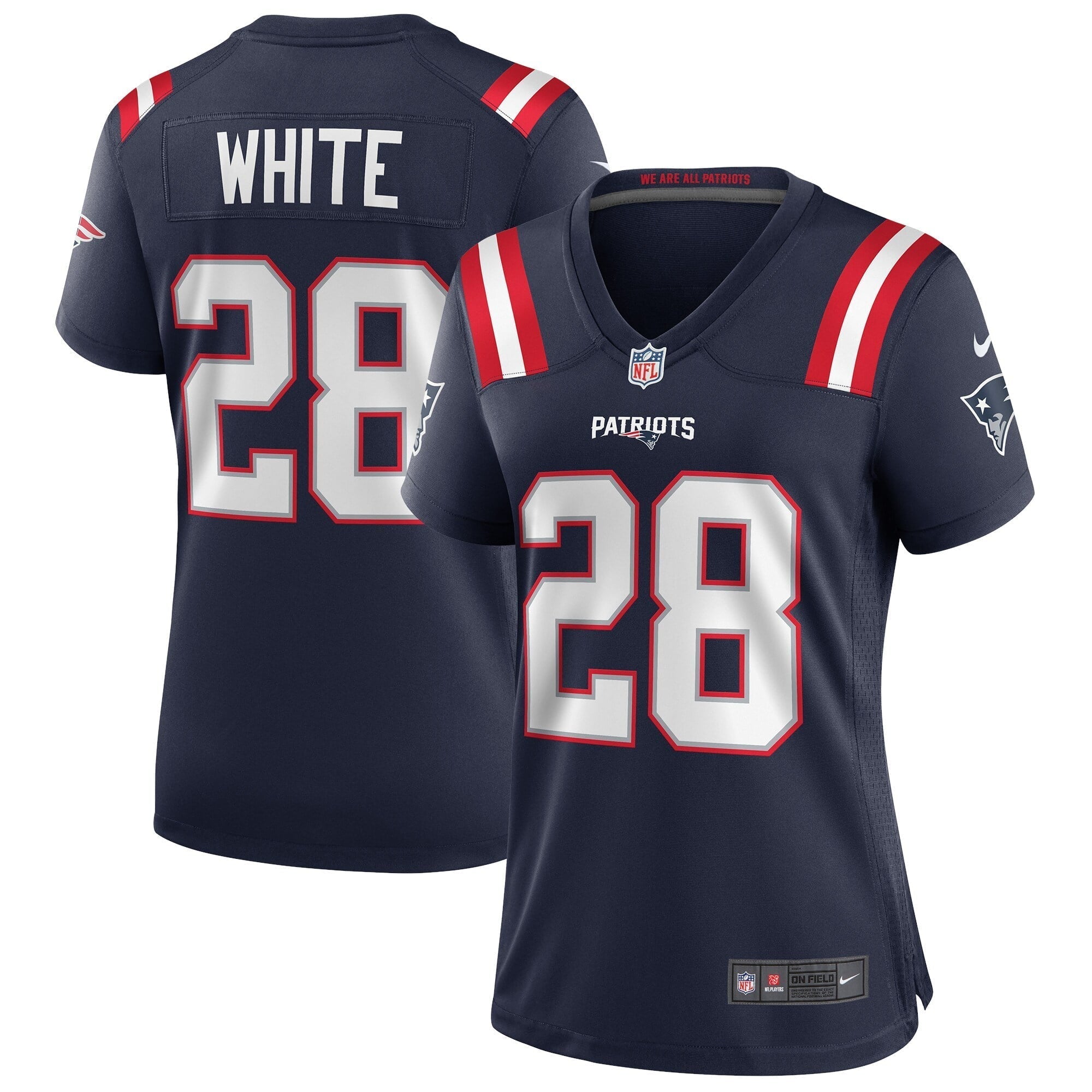 Women s Nike James White Navy New England Patriots Game Jersey