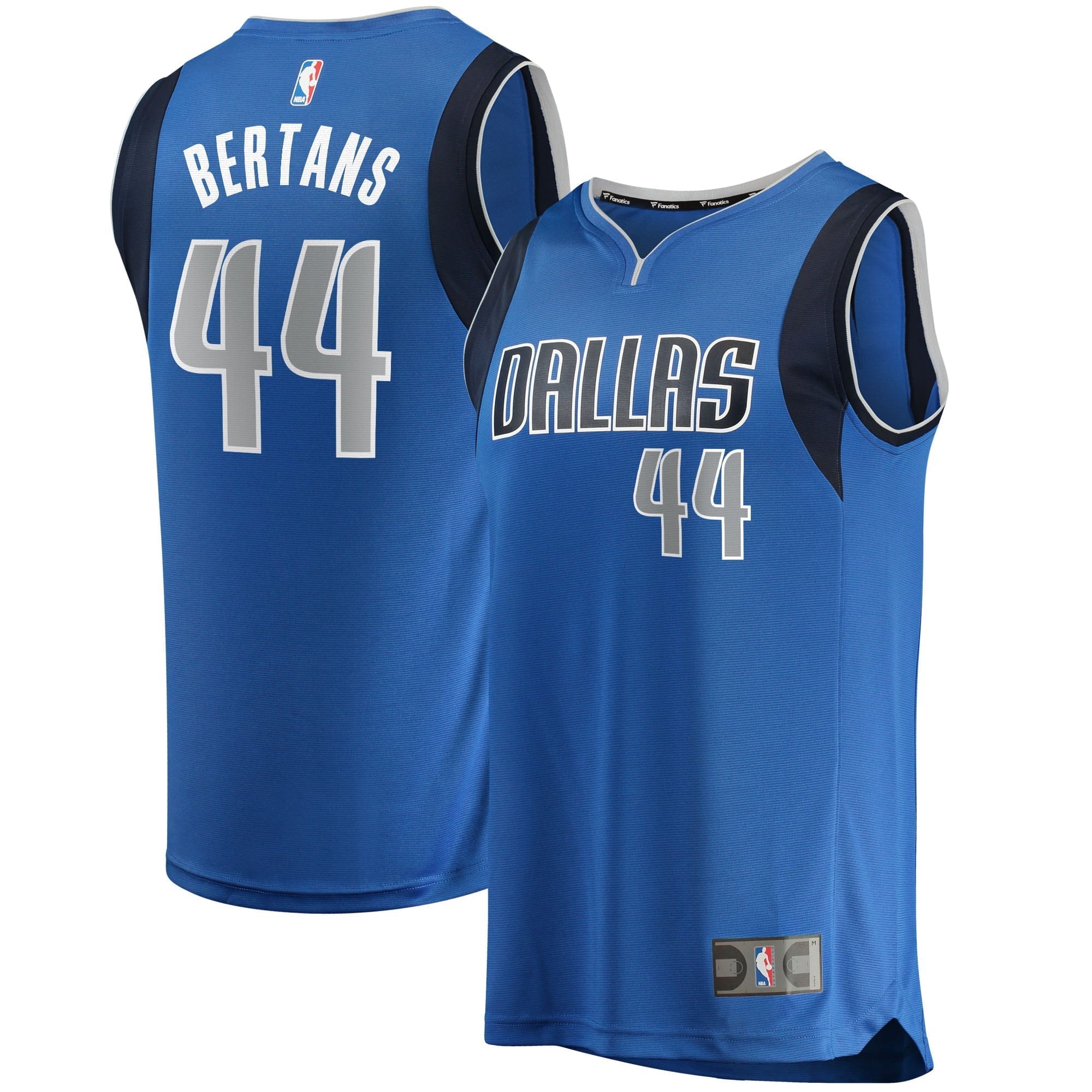Men's Fanatics Branded Davis Bertans Royal Dallas Mavericks 2021/22 Fast Break Replica Jersey - Icon Edition