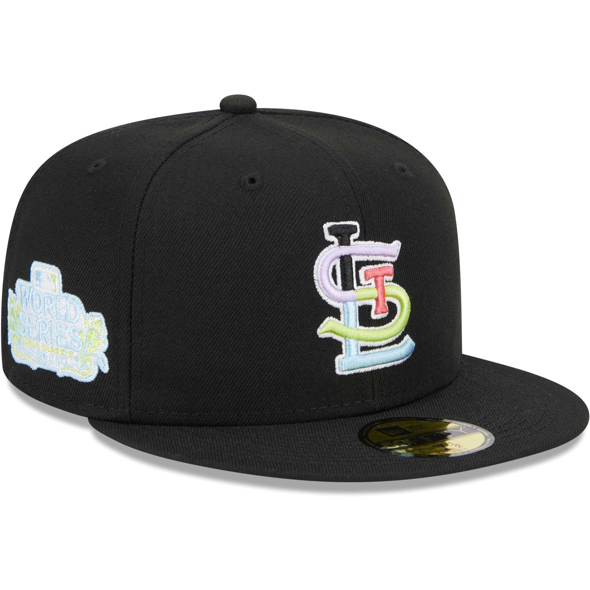St. Louis Cardinals New Era Multi-Color Pack 59FIFTY Fitted Hat - Black