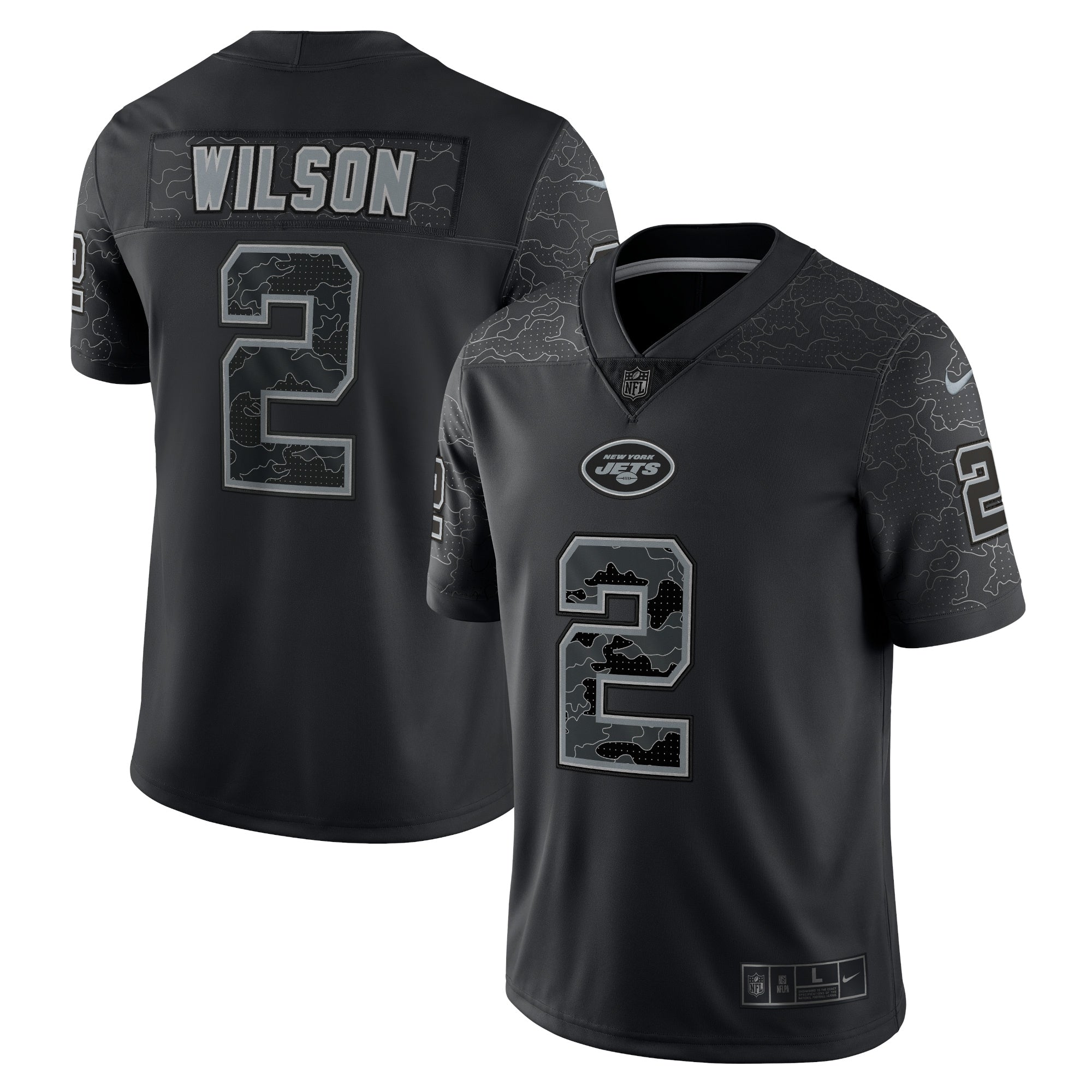 Zach Wilson New York Jets Nike RFLCTV Limited Jersey   Black
