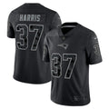 Men s Nike Damien Harris Black New England Patriots RFLCTV Limited Jersey
