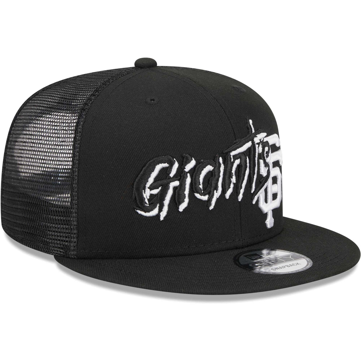San Francisco Giants New Era Street Trucker 9FIFTY Snapback Hat - Black