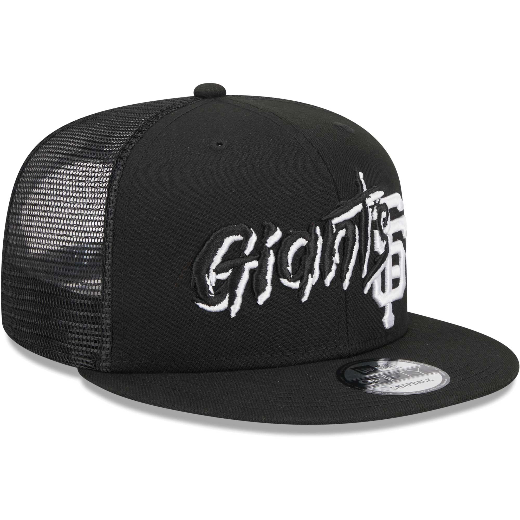 San Francisco Giants New Era Street Trucker 9FIFTY Snapback Hat - Black