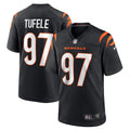 Men s Nike Jay Tufele Black Cincinnati Bengals Game Player Jersey