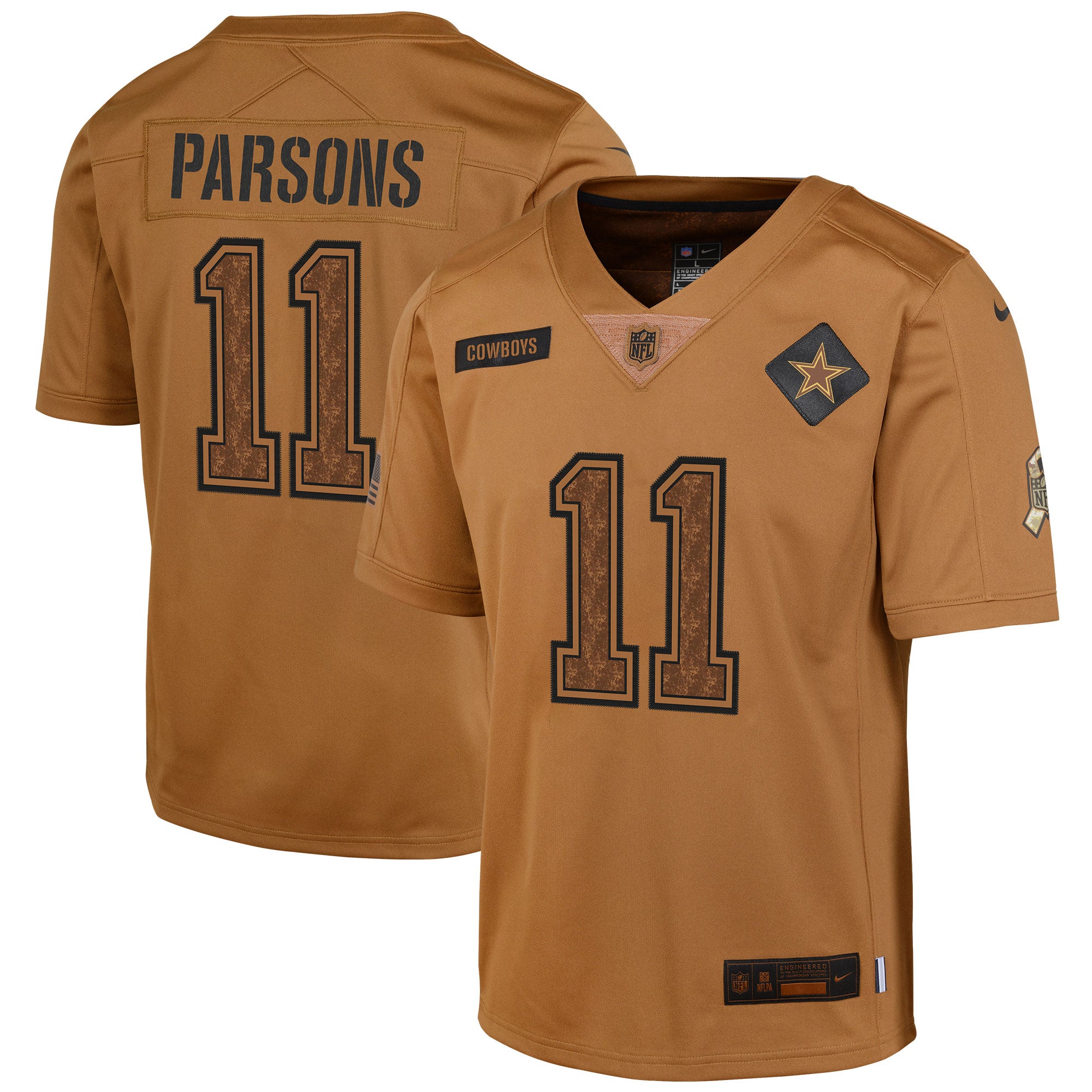 Micah Parsons Dallas Cowboys Nike Youth 2023 Salute To Service Limited Jersey   Brown