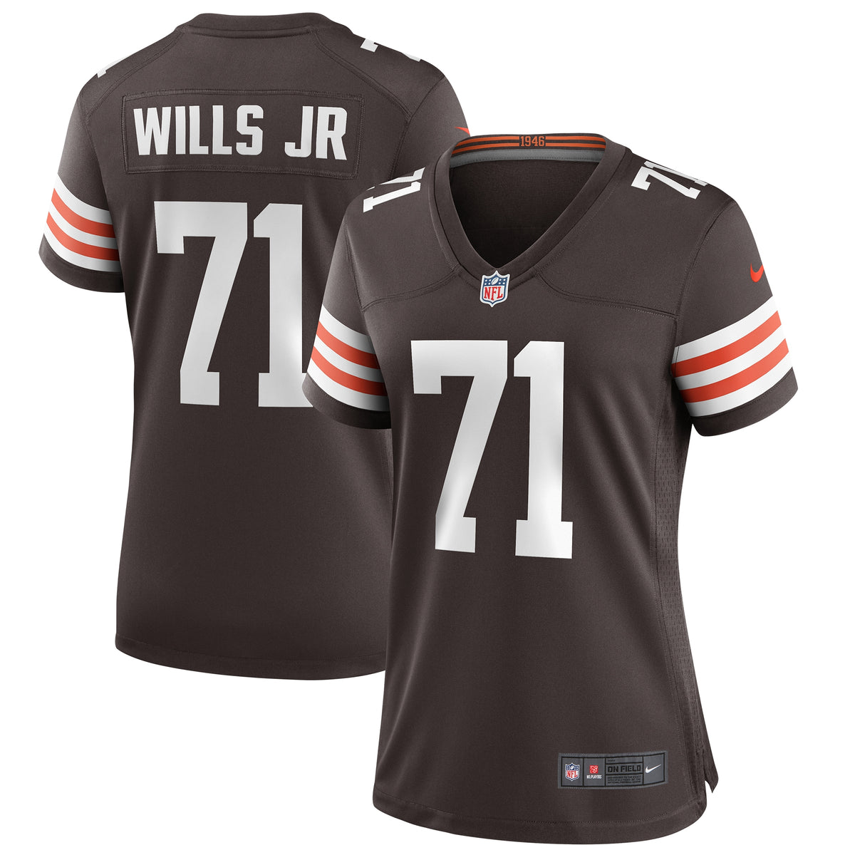 Jedrick Wills Jr. Cleveland Browns Nike Women s Game Jersey   Brown