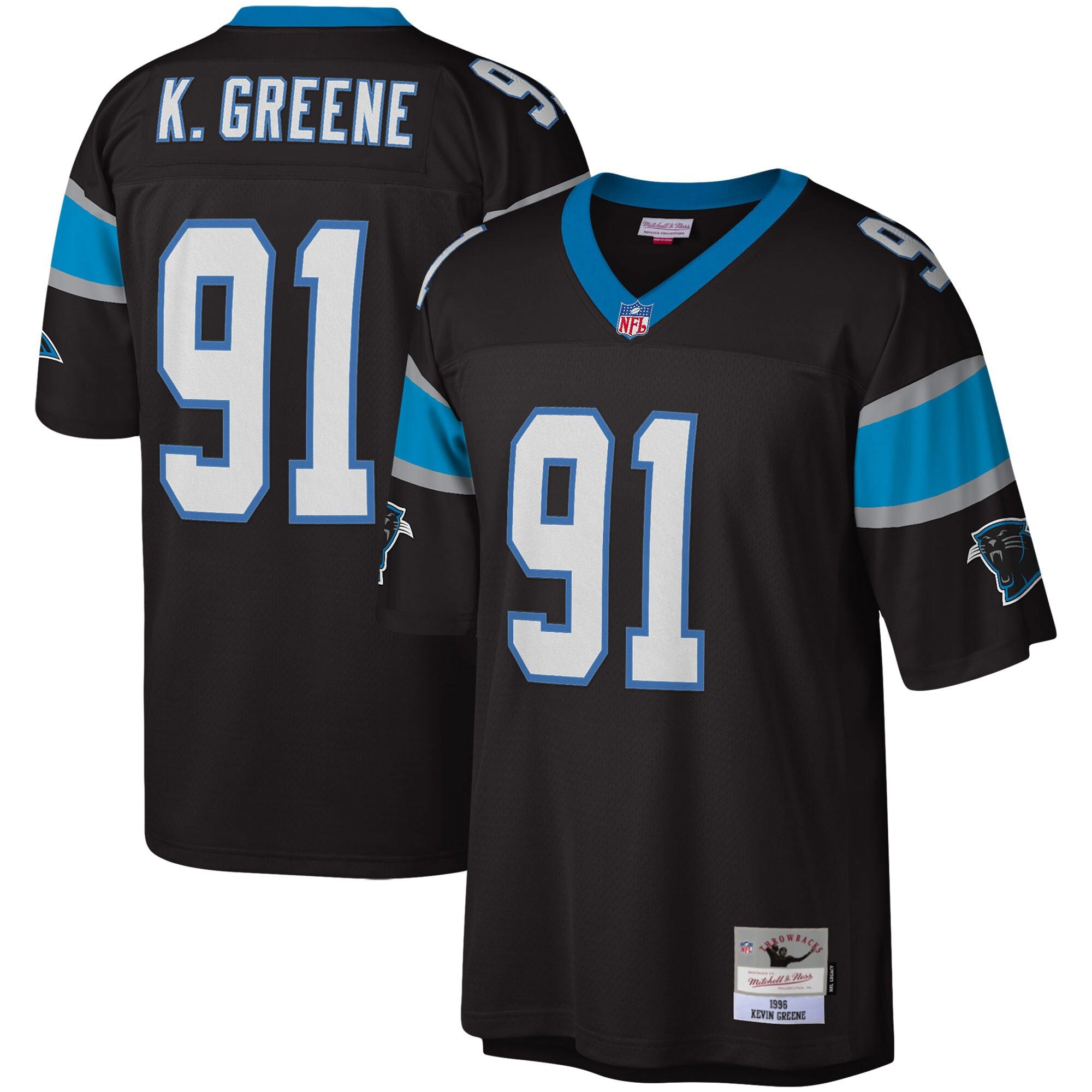 Kevin Greene Carolina Panthers Mitchell   Ness Big   Tall 1996 Retired Player Replica Jersey   Black