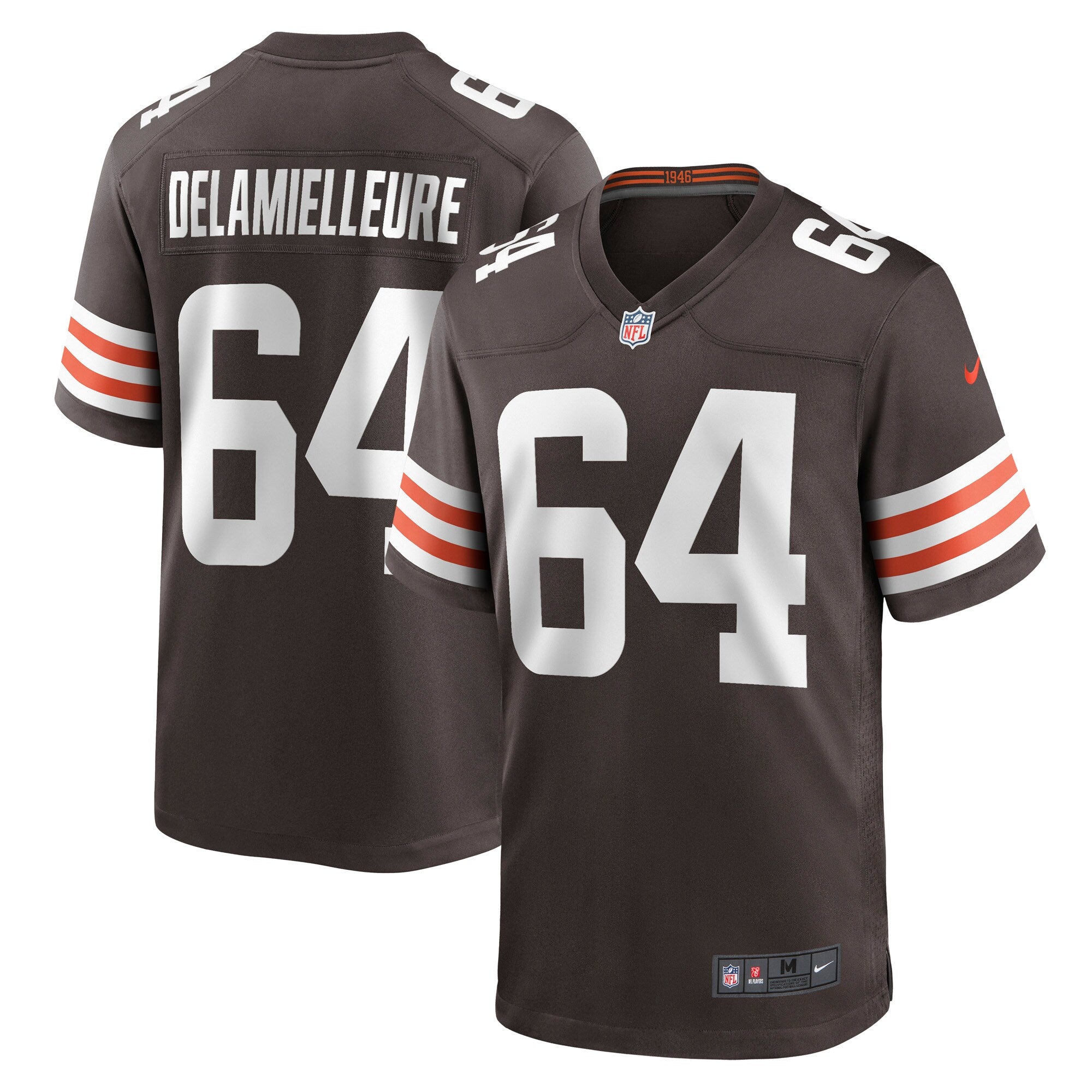 Joe DeLamielleure Cleveland Browns Nike Game Retired Player Jersey   Brown