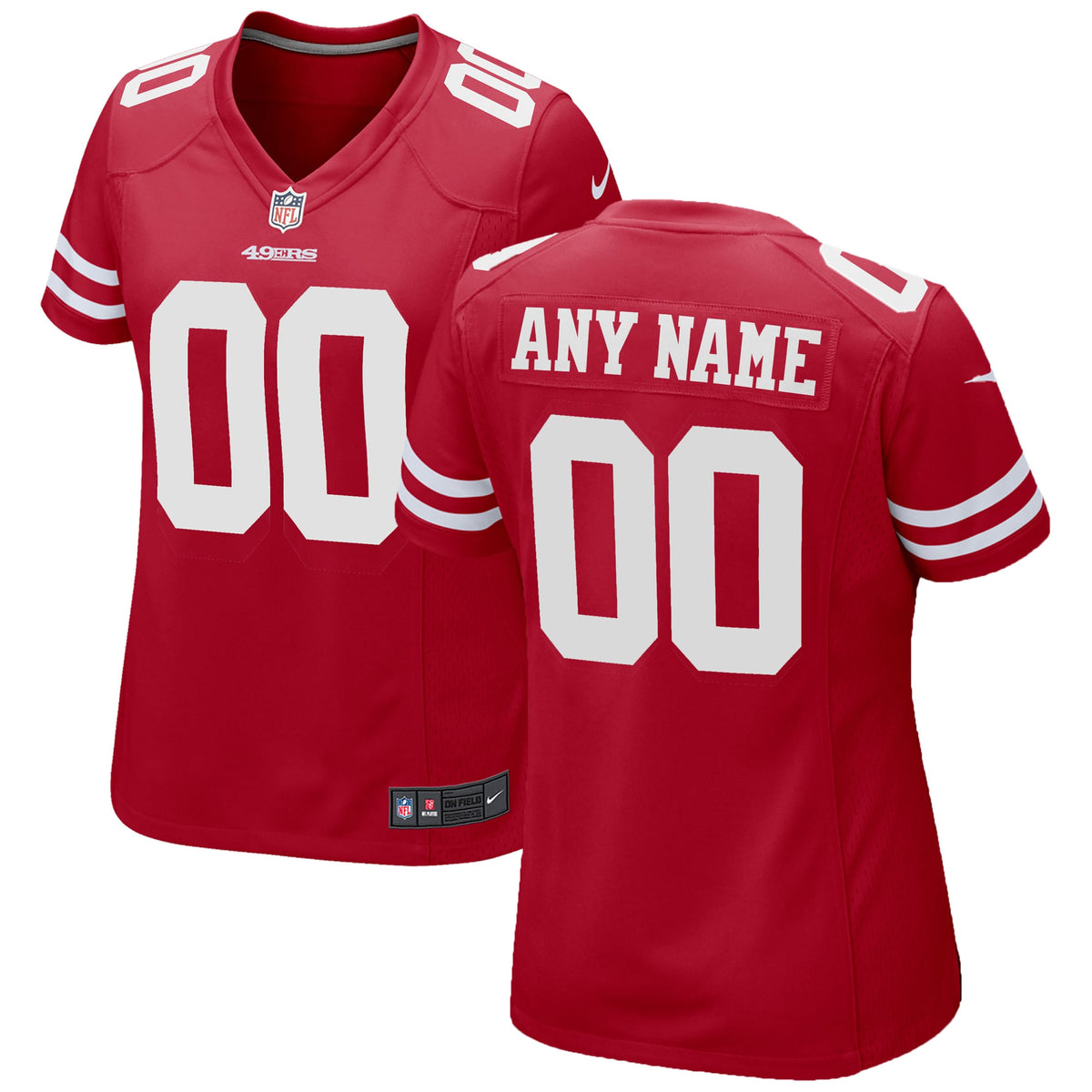 San Francisco 49ers Nike Women s Custom Game Jersey   Scarlet