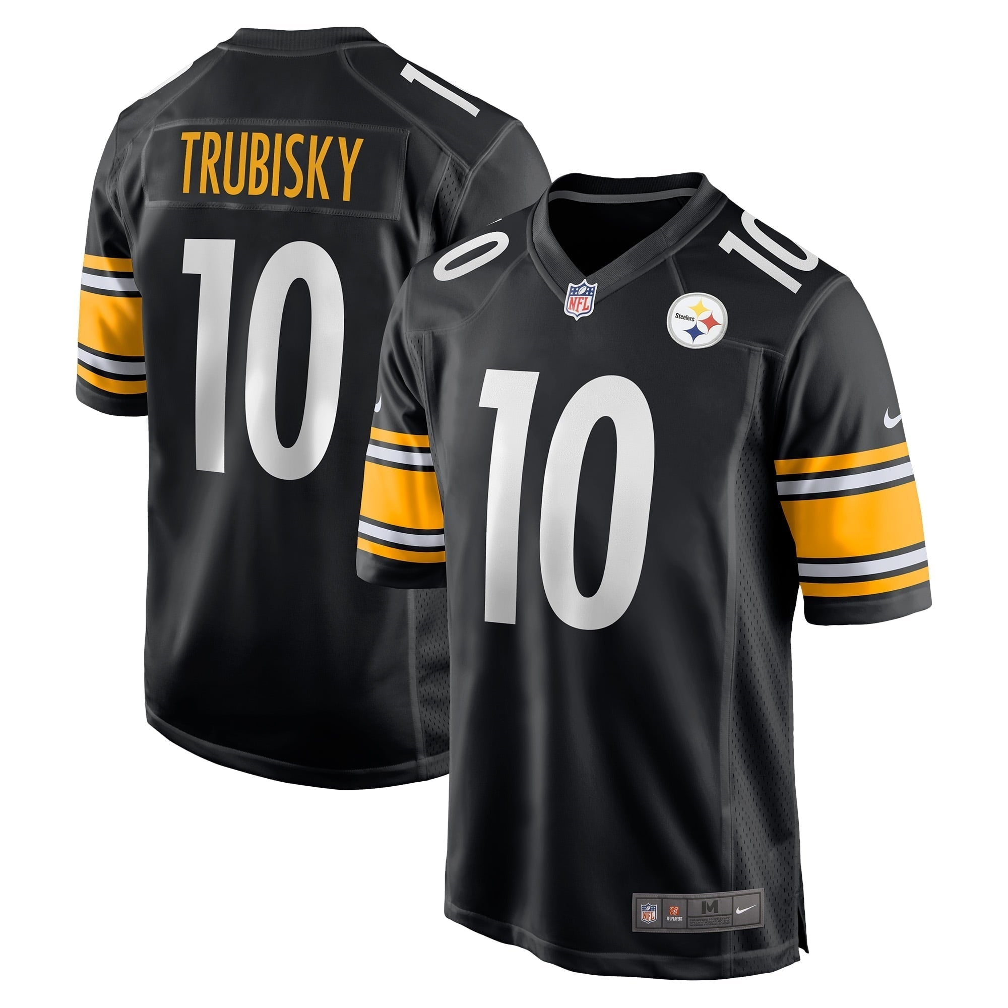 Men s Nike Mitchell Trubisky Black Pittsburgh Steelers Game Jersey