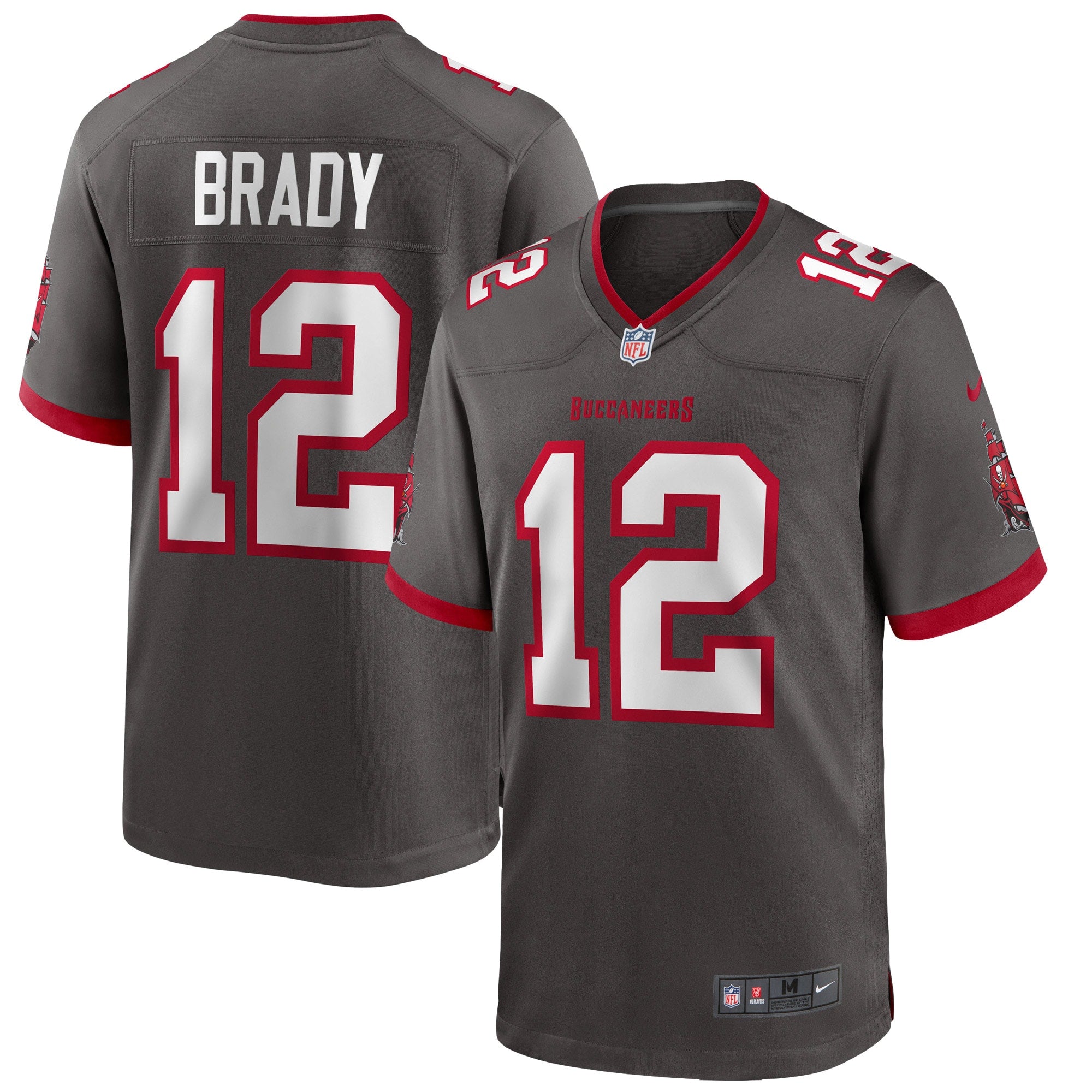 Tom Brady Tampa Bay Buccaneers Nike Alternate Game Jersey   Pewter