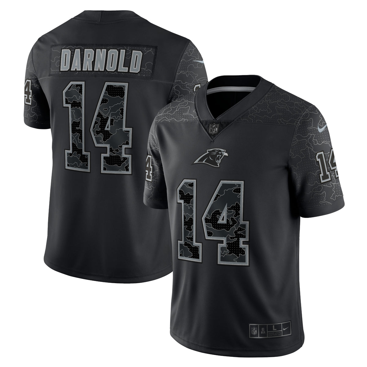 Sam Darnold Carolina Panthers Nike RFLCTV Limited Jersey   Black