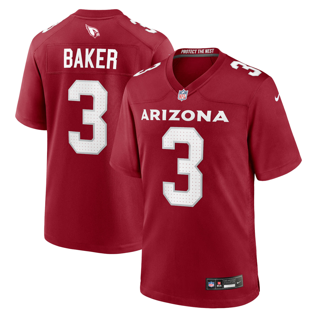 Budda Baker Arizona Cardinals Nike Game Player Jersey   Cardinal