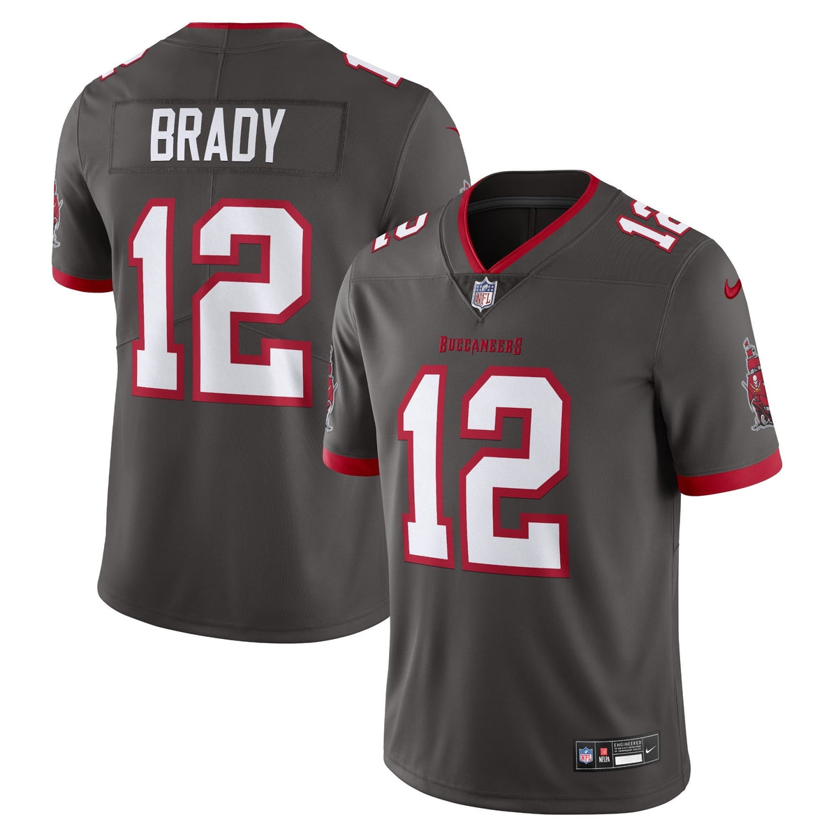 Men s Nike Tom Brady Pewter Tampa Bay Buccaneers Alternate Vapor Untouchable Limited Jersey