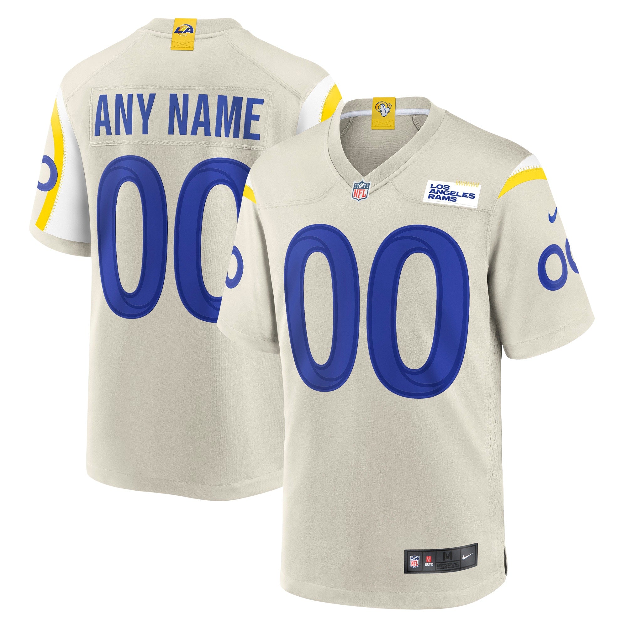 Nike Los Angeles Rams Custom Game Jersey   Bone