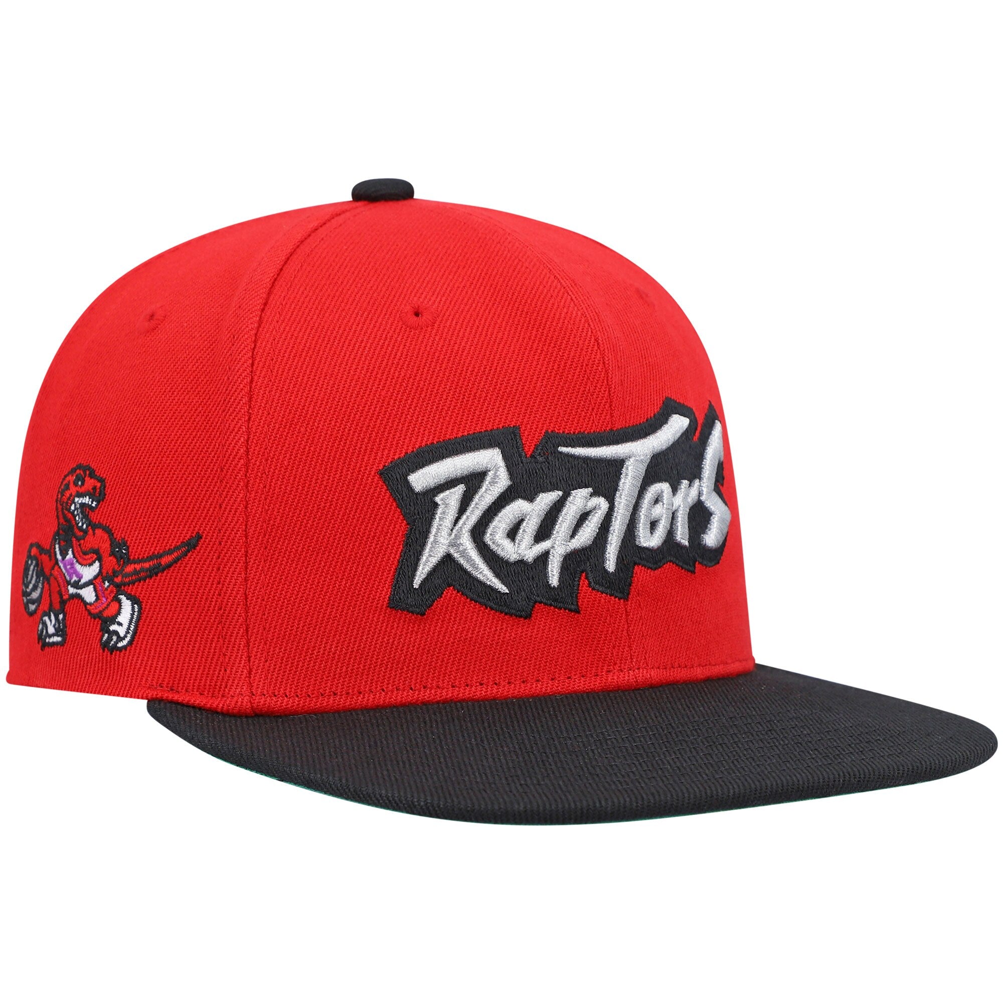 Toronto Raptors Mitchell & Ness Hardwood Classics Snapback Hat - Red/Black