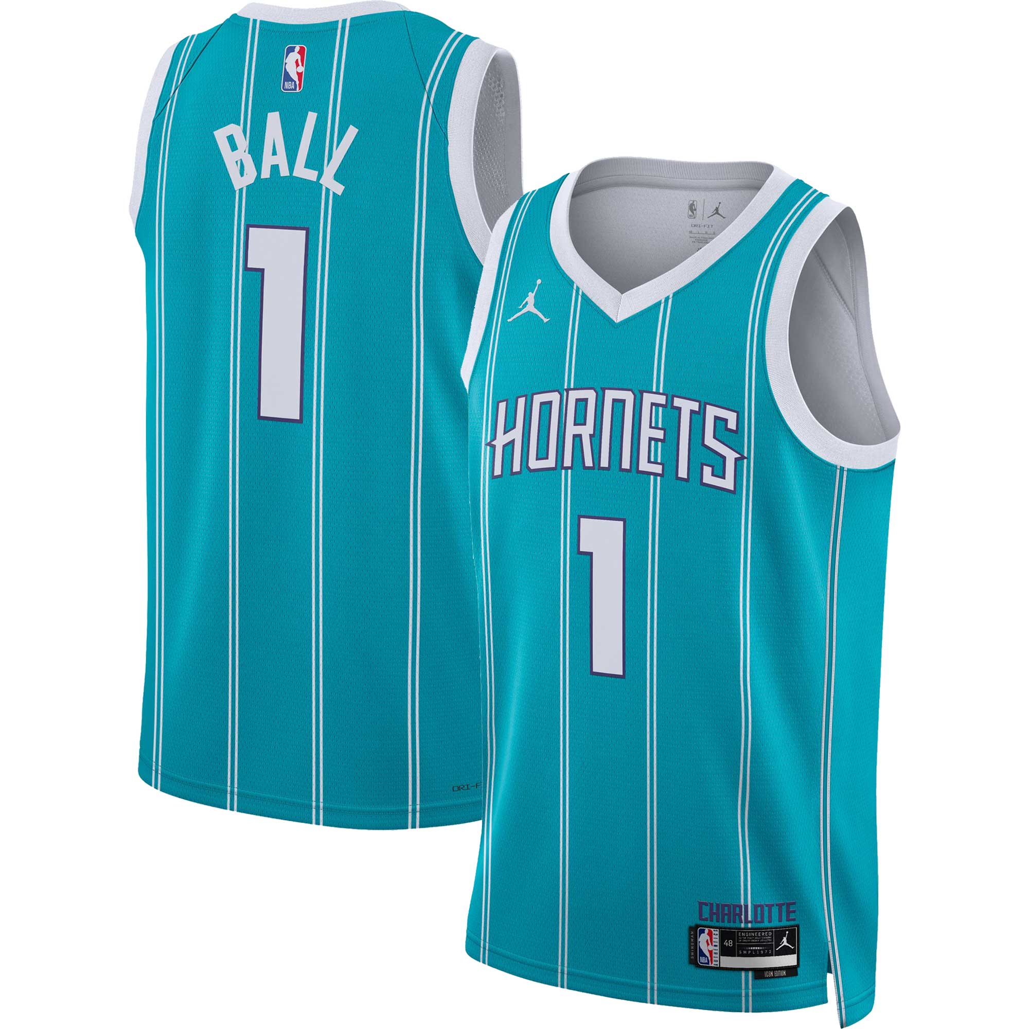LaMelo Ball Charlotte Hornets Jordans Brand Unisex Swingman Jersey - Association Edition - Teal