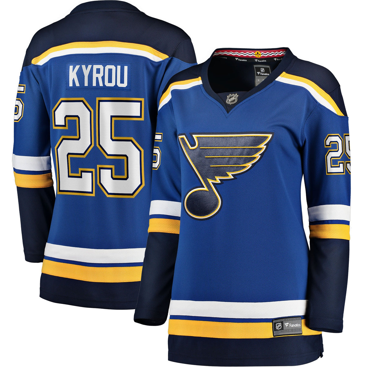 Jordans Kyrou St. Louis Blues Fanatics Branded Women's Home Breakaway Player Jersey - Blue