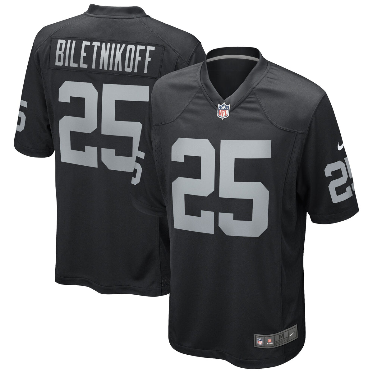 Fred Biletnikoff Las Vegas Raiders Nike Game Retired Player Jersey   Black