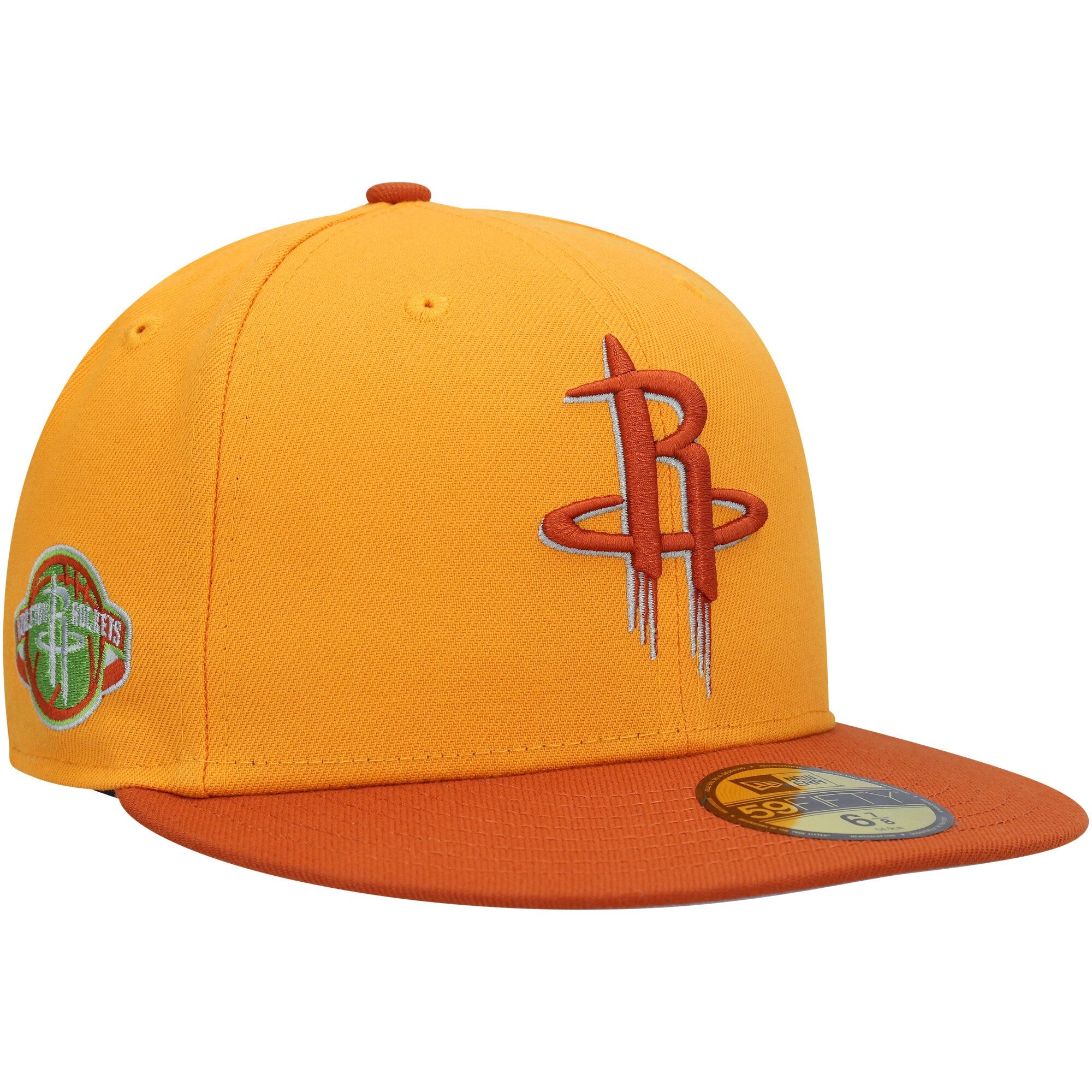 Houston Rockets New Era 59FIFTY Fitted Hat - Gold/Rust
