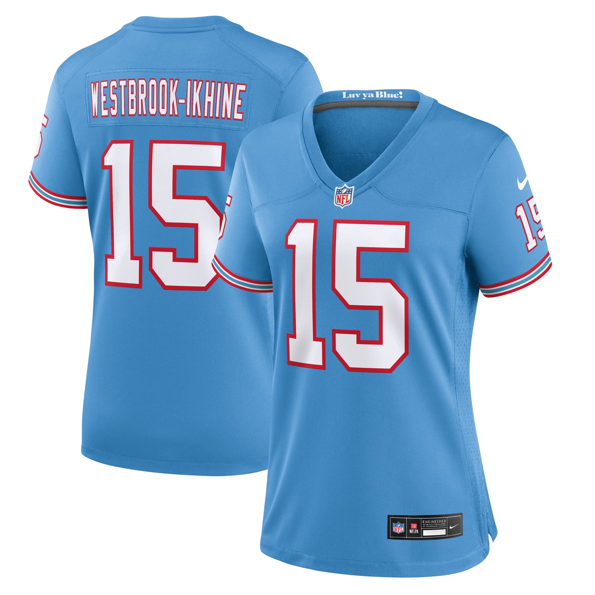 Nick Westbrook-Ikhine Tennessee Titans Nike Women s Oilers Throwback Player Game Jersey   Light Blue