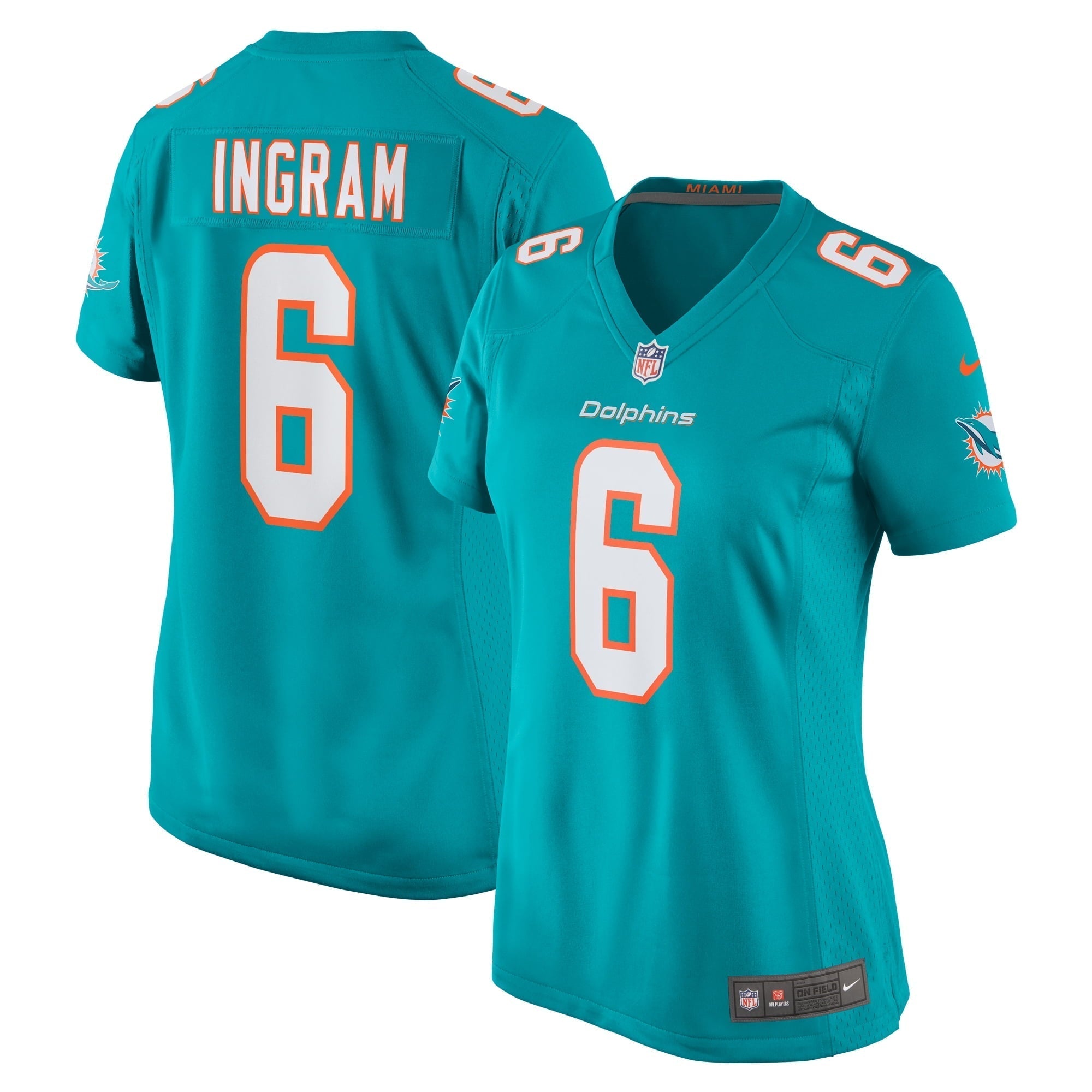 Women s Nike Melvin Ingram Aqua Miami Dolphins Home Game Player Jersey