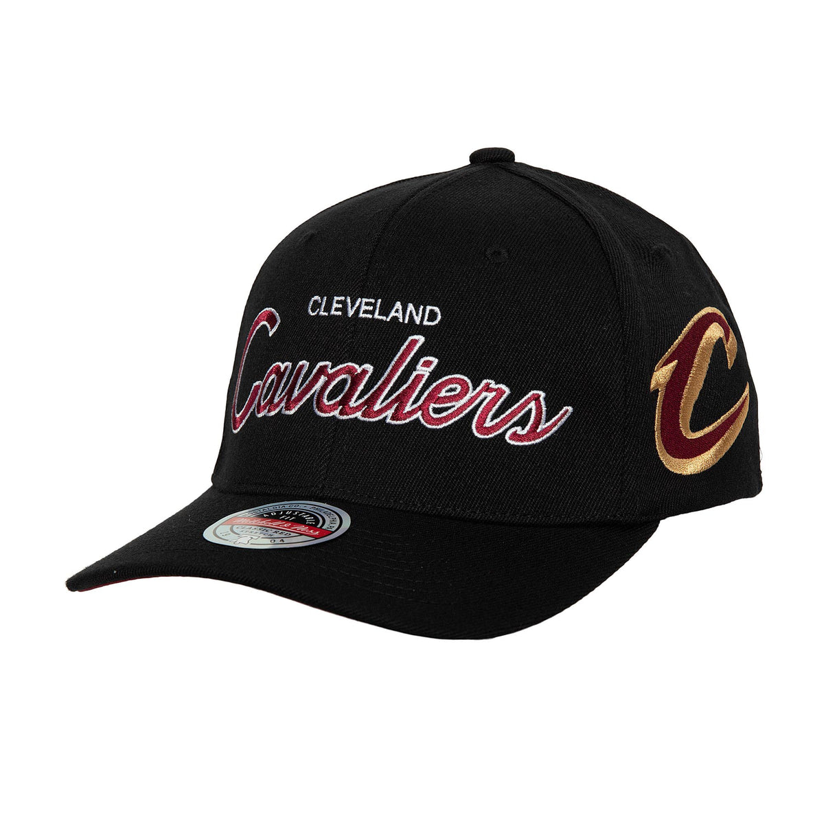 Cleveland Cavaliers Mitchell & Ness MVP Team Script 2.0 Stretch-Snapback Hat - Black