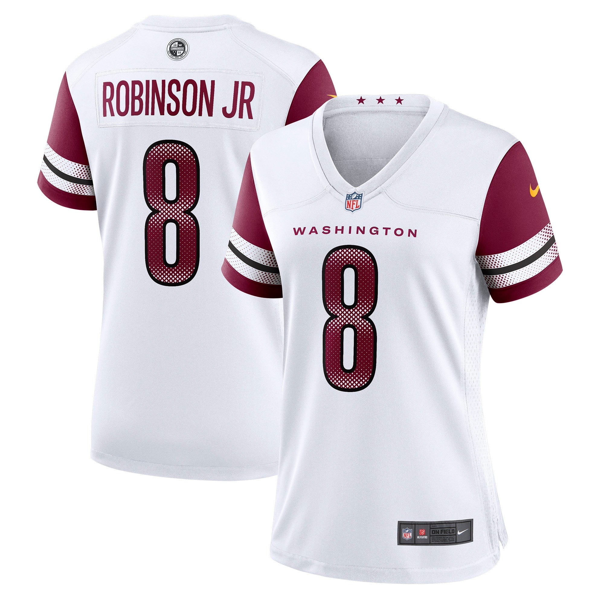 Brian Robinson Jr. Washington Commanders Nike Women s Away Game Player Jersey   White