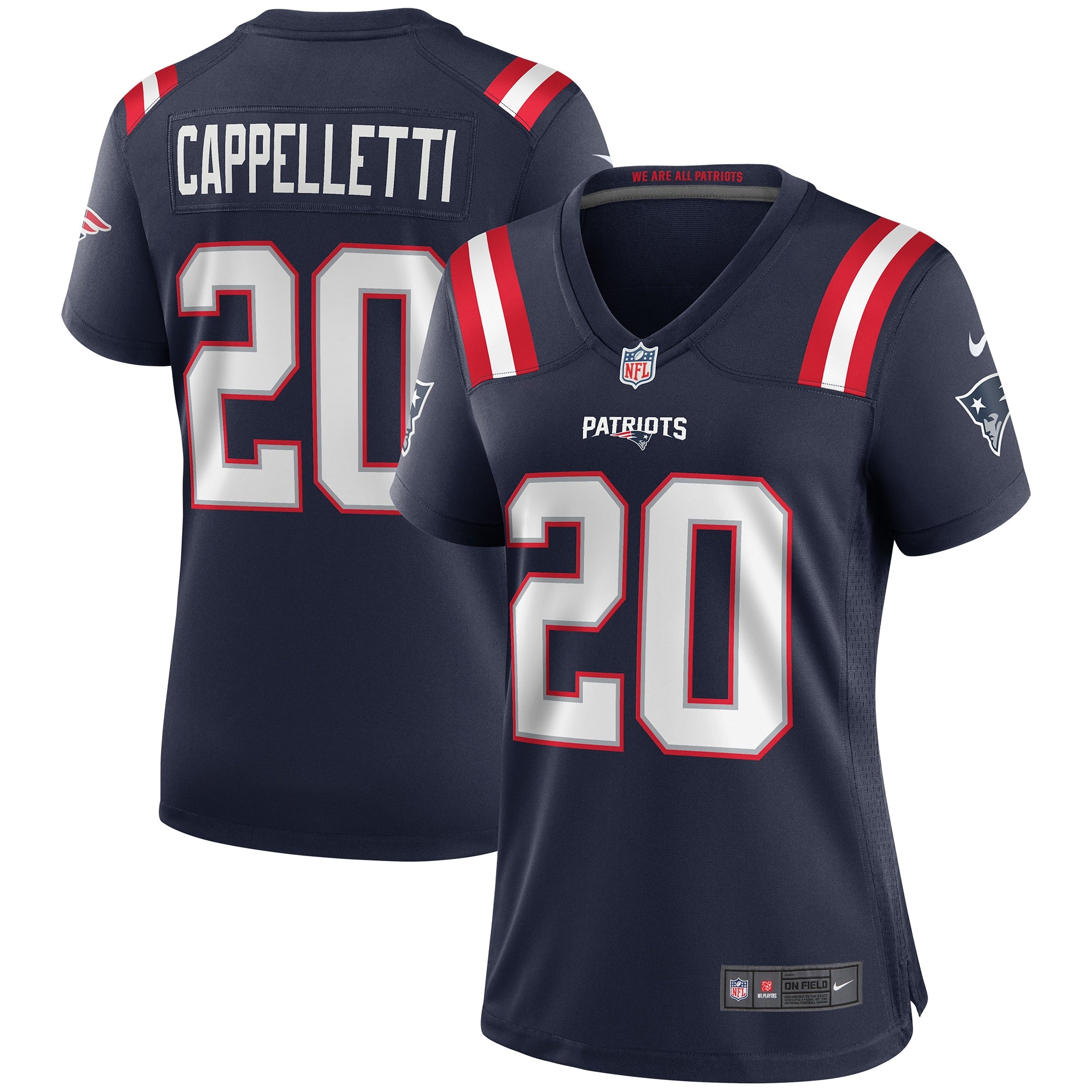 Gino Cappelletti New England Patriots Nike Women s Game Retired Player Jersey   Navy
