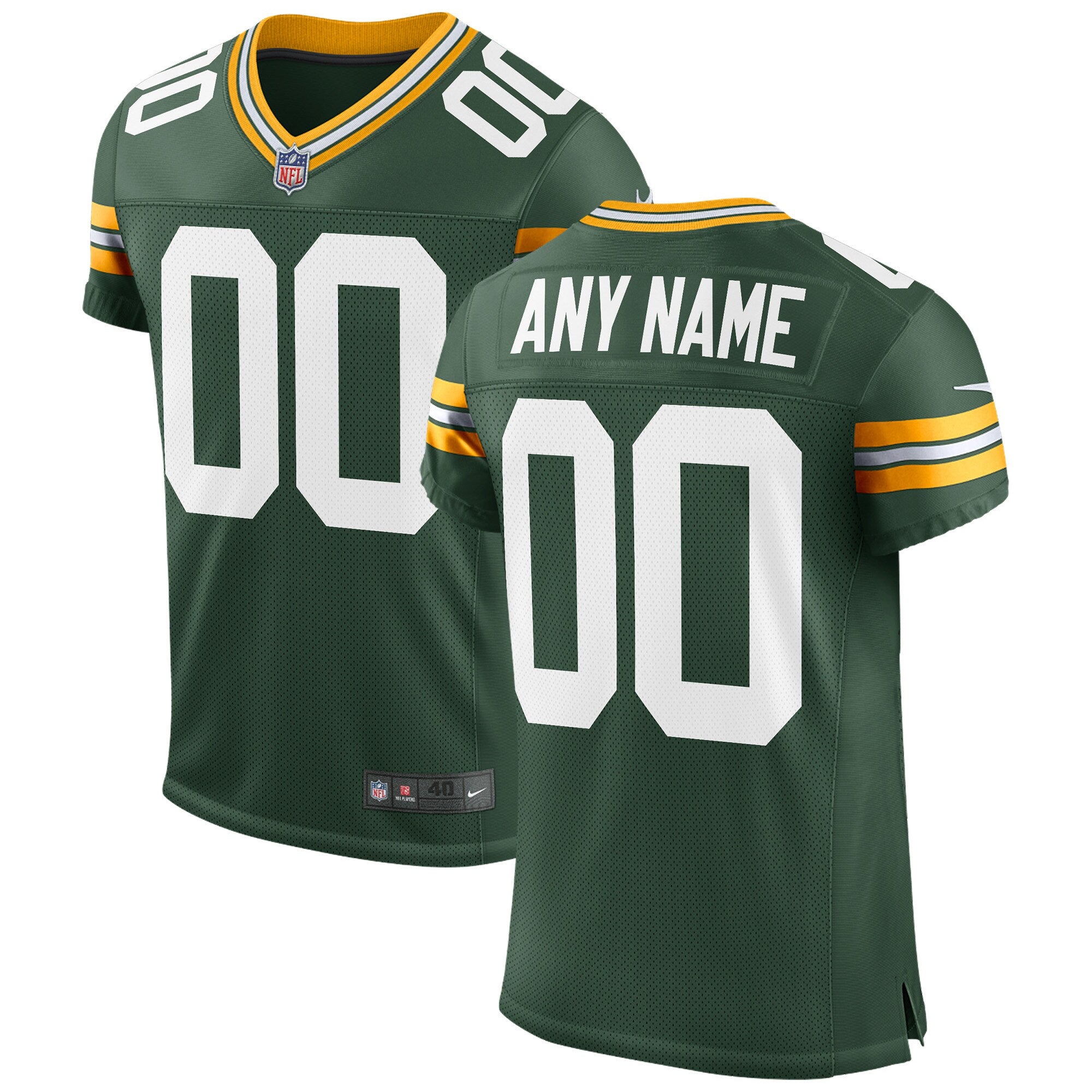 Green Bay Packers Nike Classic Custom Elite Jersey   Green
