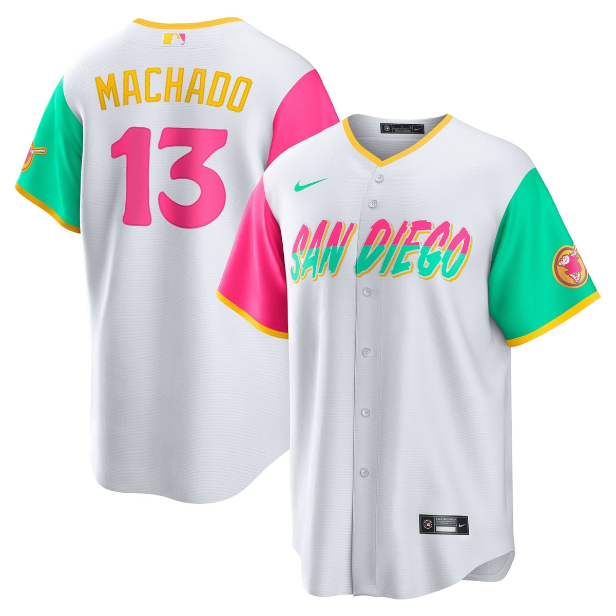 Men's Nike Manny Machado White San Diego Padres 2022 City Connect Replica Player Jersey
