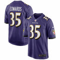 Men s Nike Gus Edwards Purple Baltimore Ravens Game Jersey
