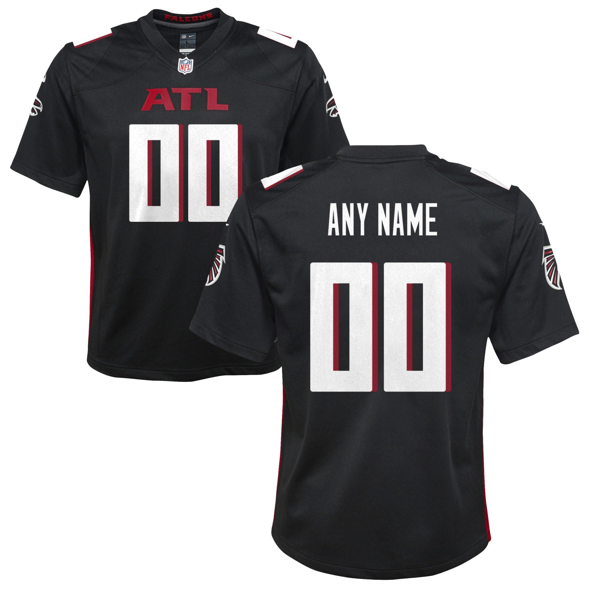 Atlanta Falcons Nike Youth Custom Game Jersey   Black
