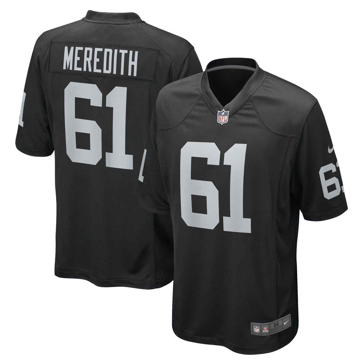 Jordans Meredith Las Vegas Raiders Nike Game Player Jersey   Black