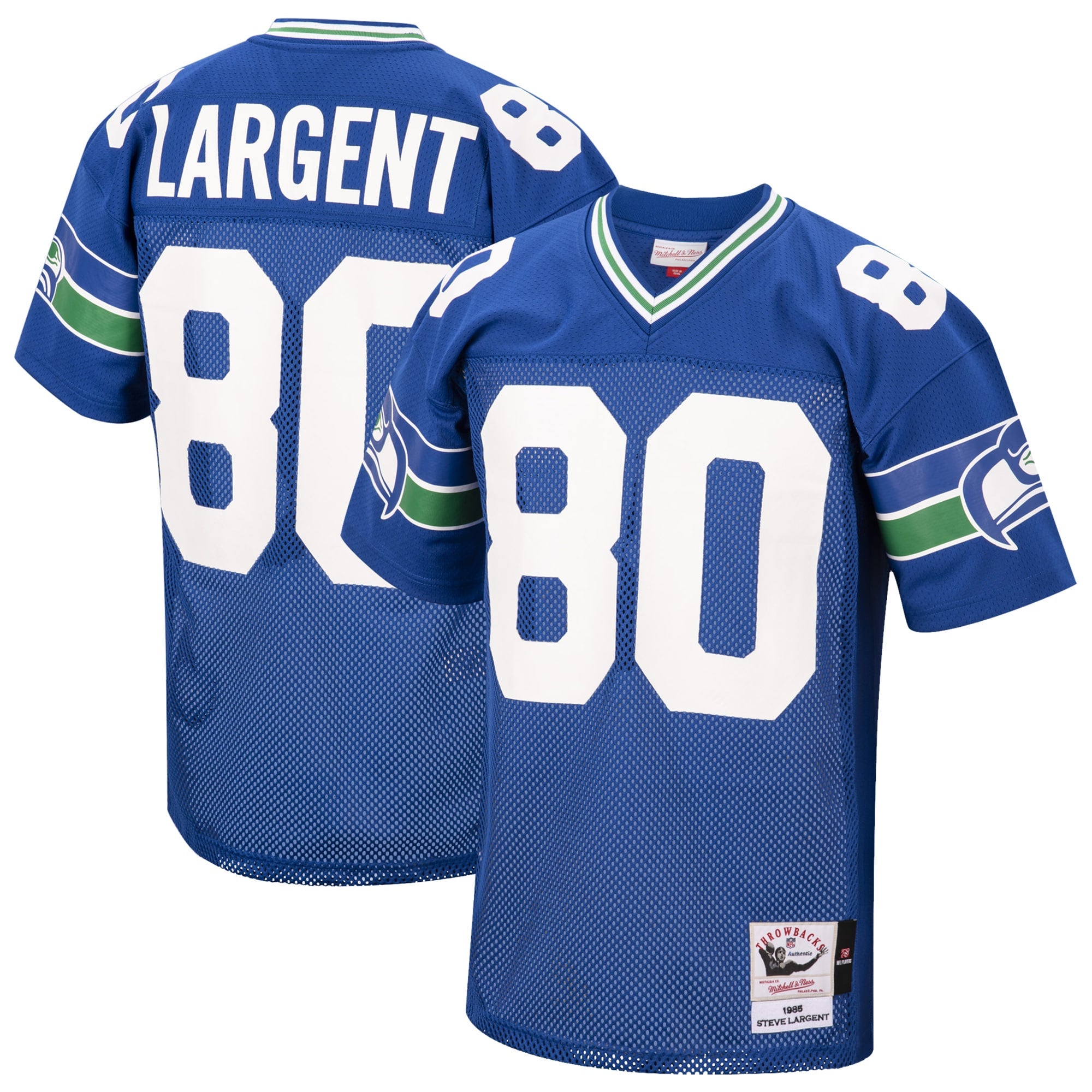 Steve Largent Seattle Seahawks Mitchell Ness Authentic Retired Player Jersey Royal