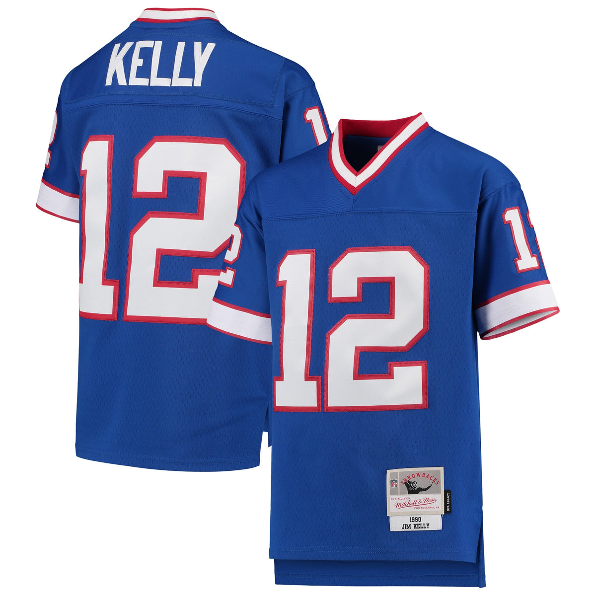 Jim Kelly Buffalo Bills Mitchell   Ness Youth 1990 Legacy Retired Player Jersey   Royal