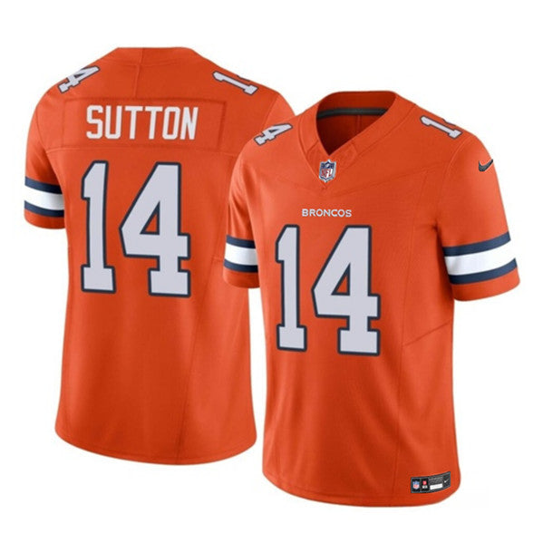 Men s Denver Broncos Courtland Sutton Orange 2023 Vapor Untouchable  Stitched Jerseys