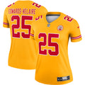 Clyde Edwards-Helaire Kansas City Chiefs Nike Women s Inverted Legend Jersey   Gold