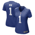 Women s Nike Number 1 Mom Royal New York Giants Game Jersey