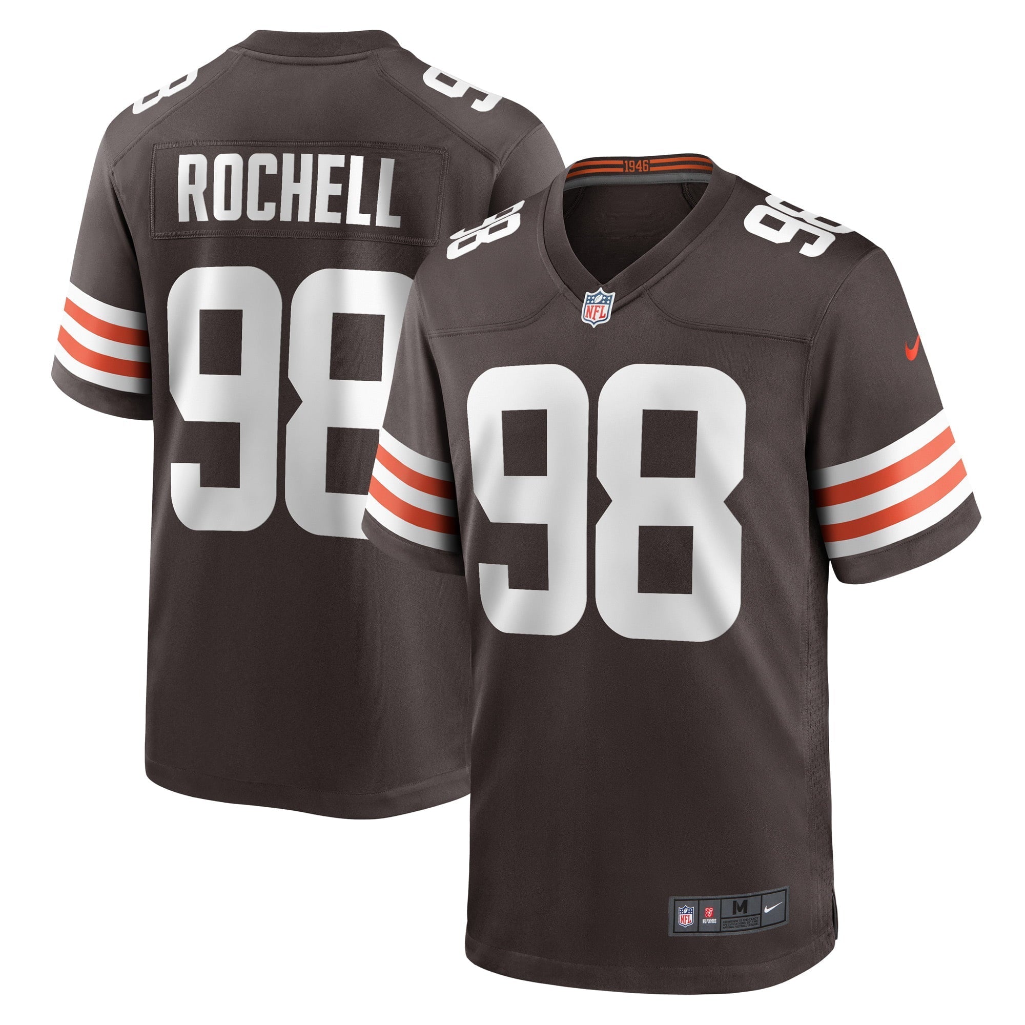 Men s Nike Isaac Rochell Brown Cleveland Browns Game Player Jersey