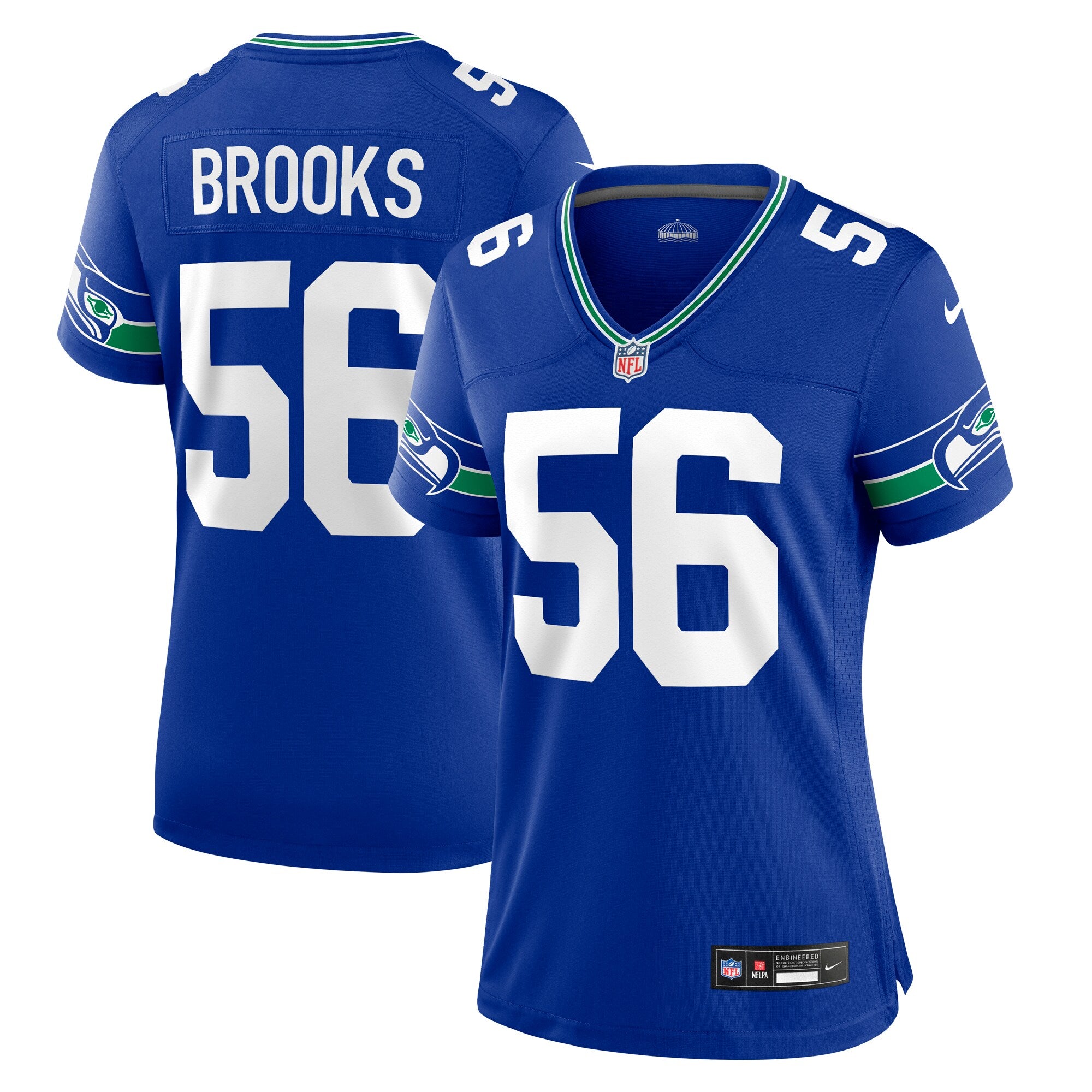 Jordyn Brooks Seattle Seahawks Nike Women s Throwback Player Game Jersey Royal