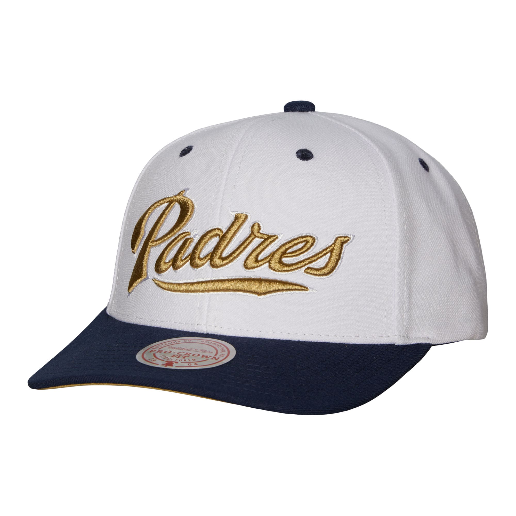 San Diego Padres Mitchell & Ness Cooperstown Collection Pro Crown Snapback Hat - White