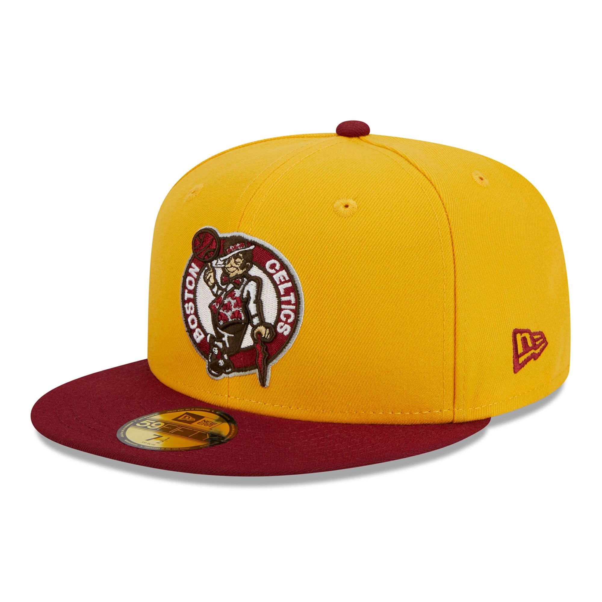 Boston Celtics New Era Fall Leaves 2-Tone 59FIFTY Fitted Hat - Yellow/Red