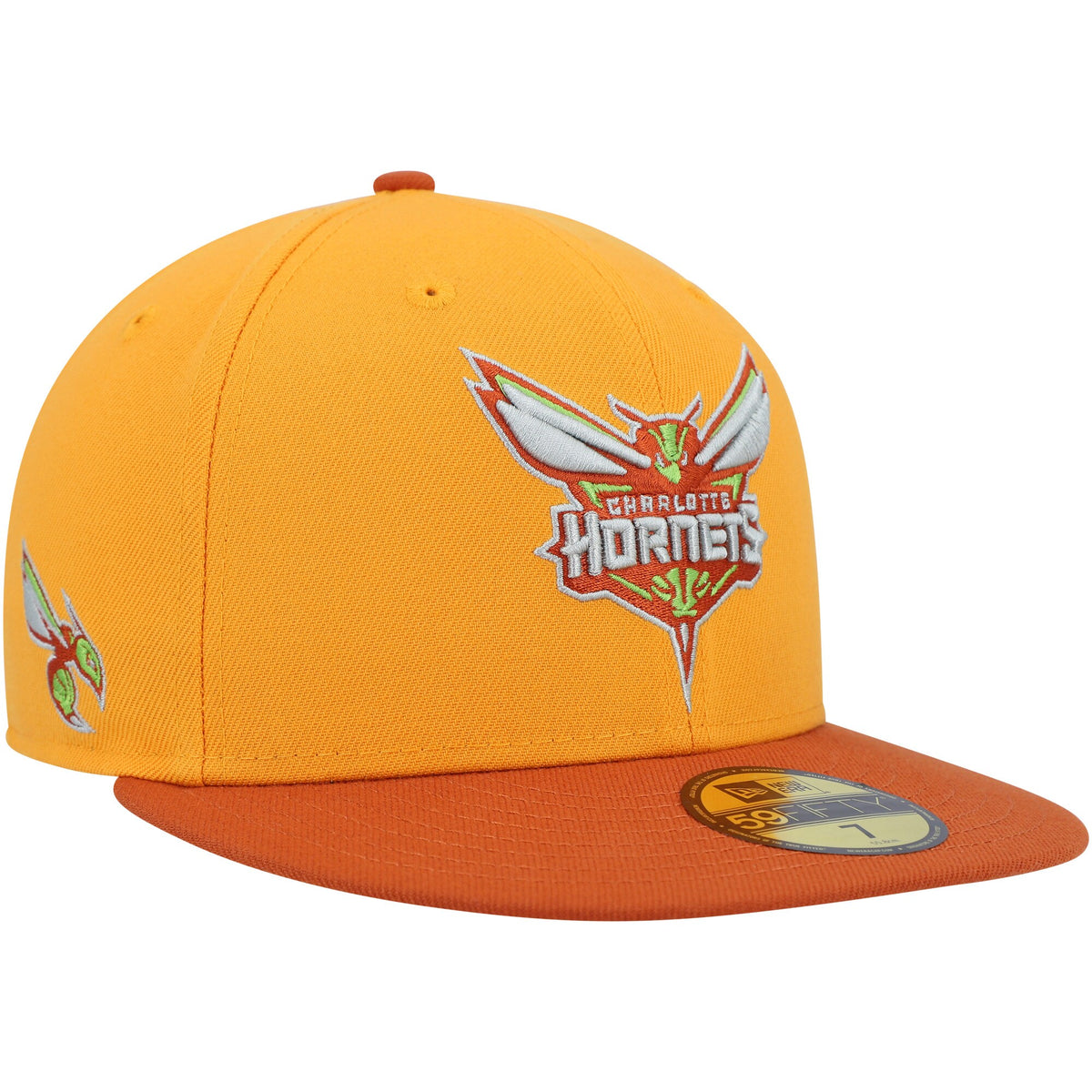 Charlotte Hornets New Era 59FIFTY Fitted Hat - Gold/Rust