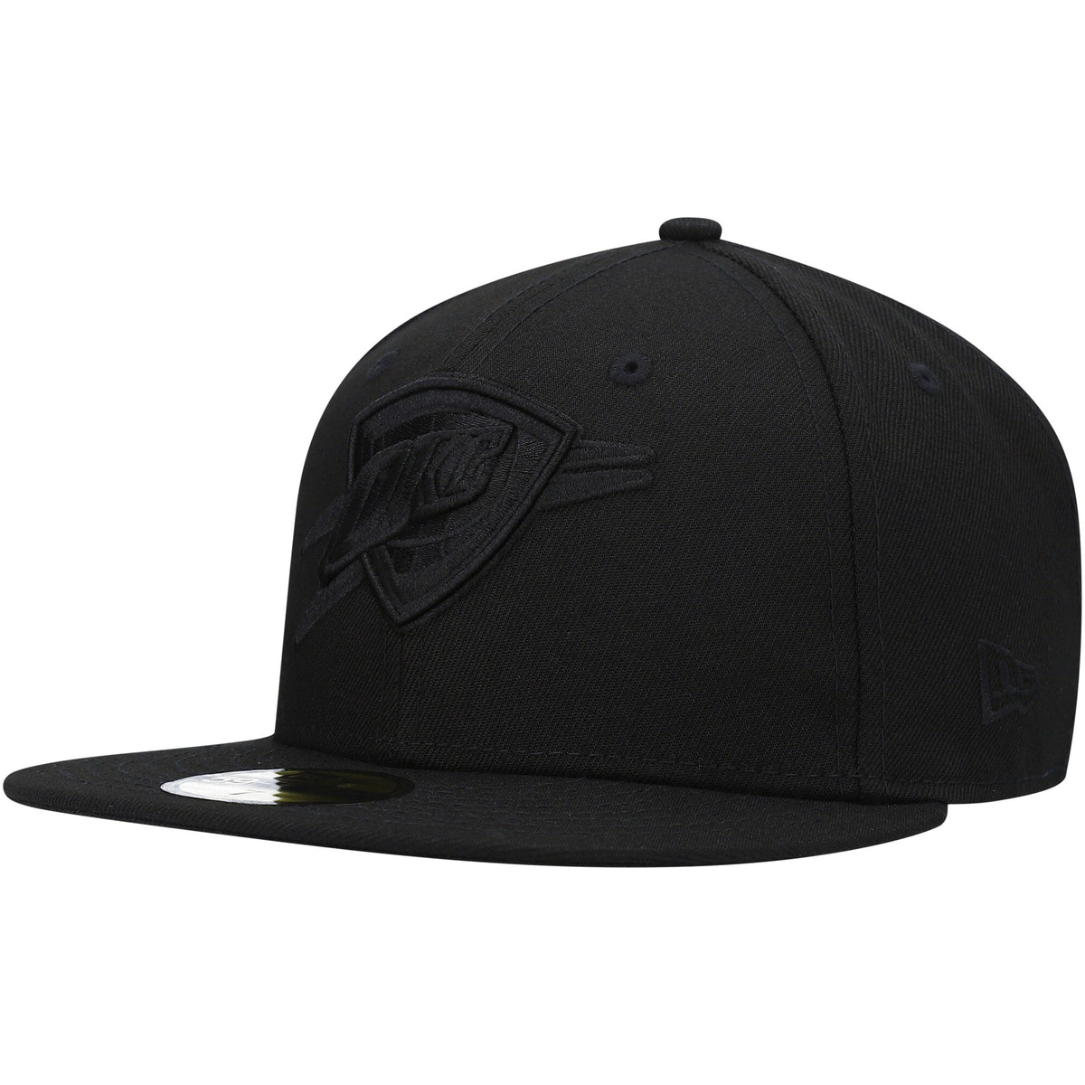 Oklahoma City Thunder New Era Black On Black 59FIFTY Fitted Hat
