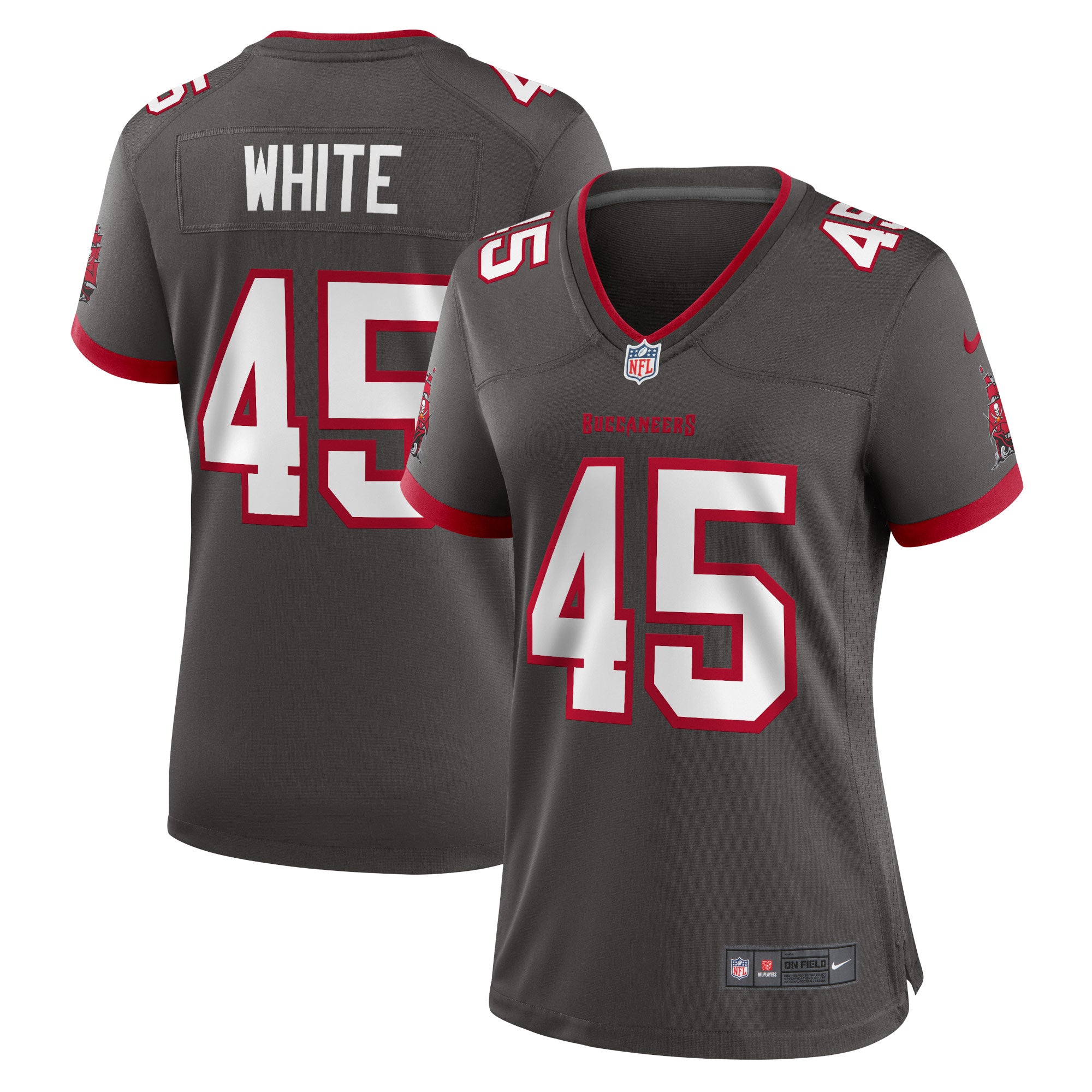 Devin White Tampa Bay Buccaneers Nike Women s Game Jersey   Pewter