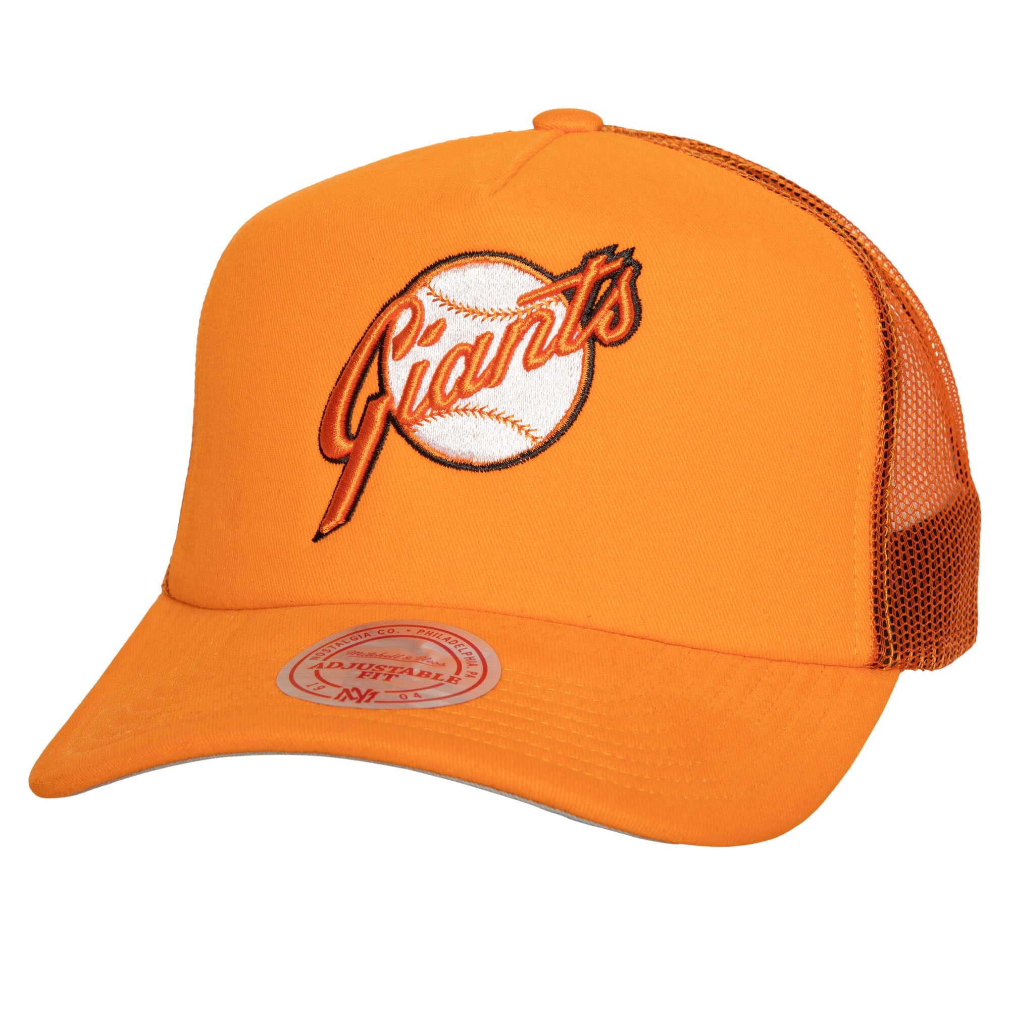 San Francisco Giants Mitchell & Ness Curveball Trucker Snapback Hat - Orange