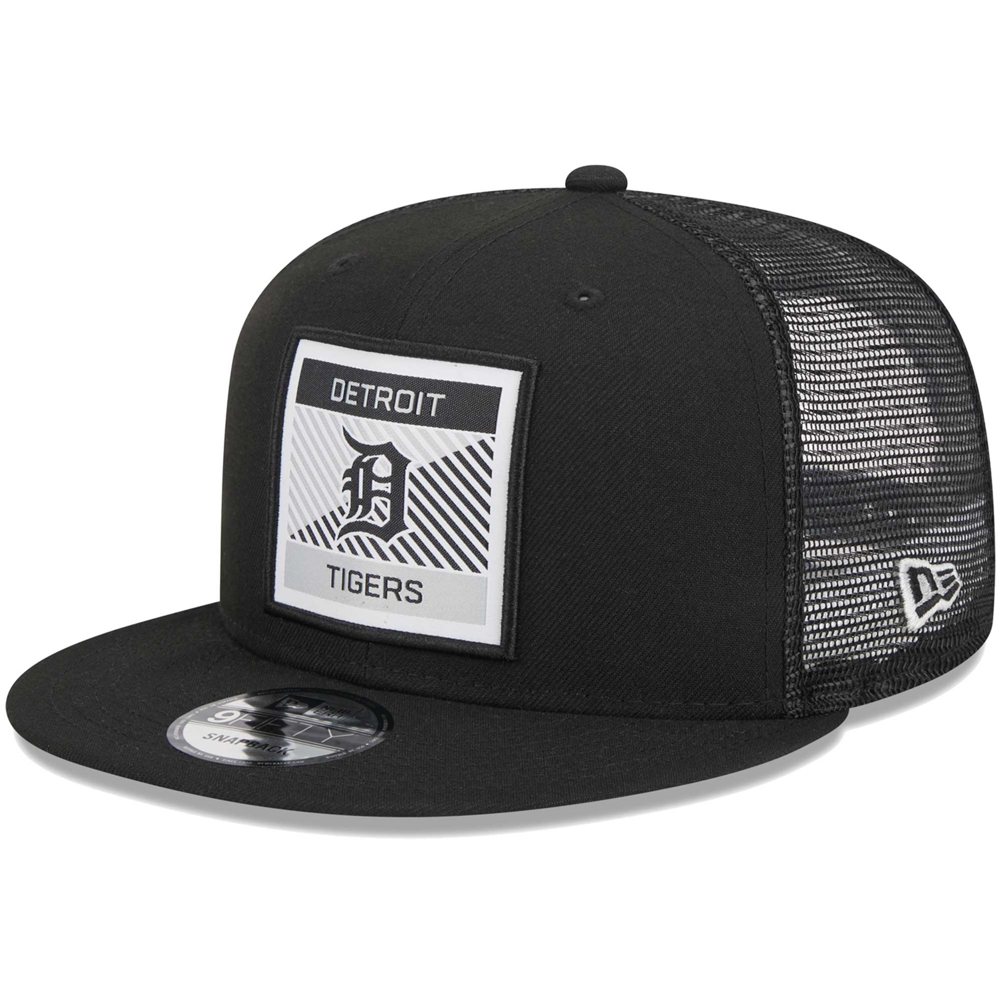 Detroit Tigers New Era Scratch Squared Trucker 9FIFTY Snapback Hat - Black