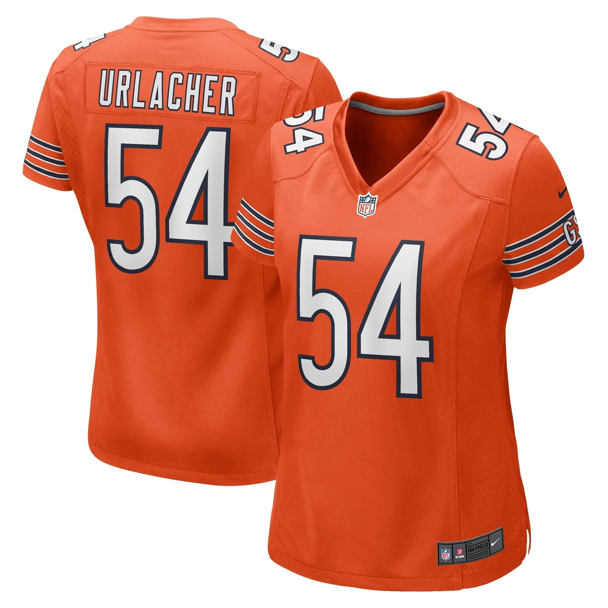 Women s Nike Brian Urlacher Orange Chicago Bears Retired Player Jersey